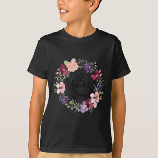 92 år älskad blommig 92-årsdag Kvinnor 92 år T Shirt