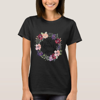 92 år älskad blommig 92-årsdag kvinnor 92 år t shirt