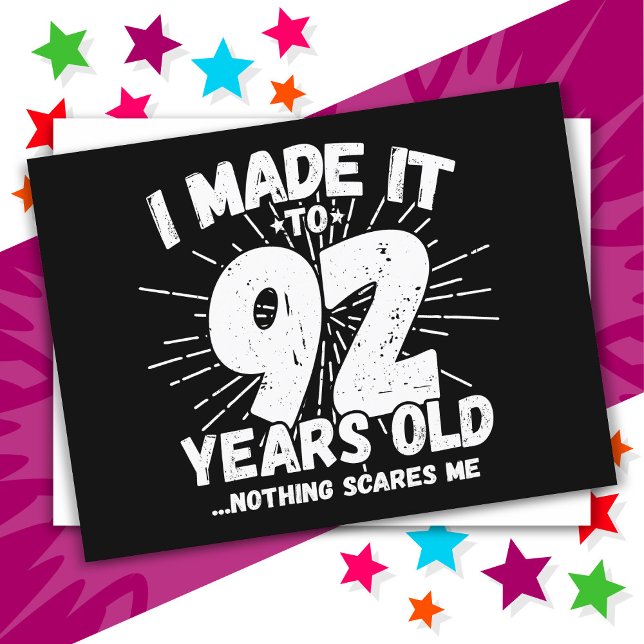92 år gammal Sarksatisk Meme Rolig 92-årsdag Vykort (Skapare uppladdad)