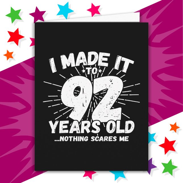 92 år gammalt sarkastiskt minne funny 92:a födelse kort (Skapare uppladdad)