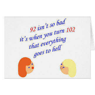 92 är inte så dåligan hälsningskort