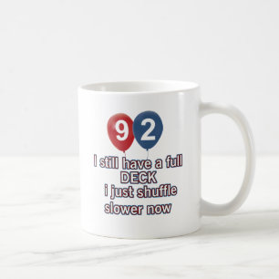 92 år roliga födelsedagdesigner kaffemugg