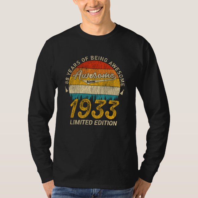 92-årig dagstidning 1933 Fantastisk 92:a födelseda T Shirt (Framsida)