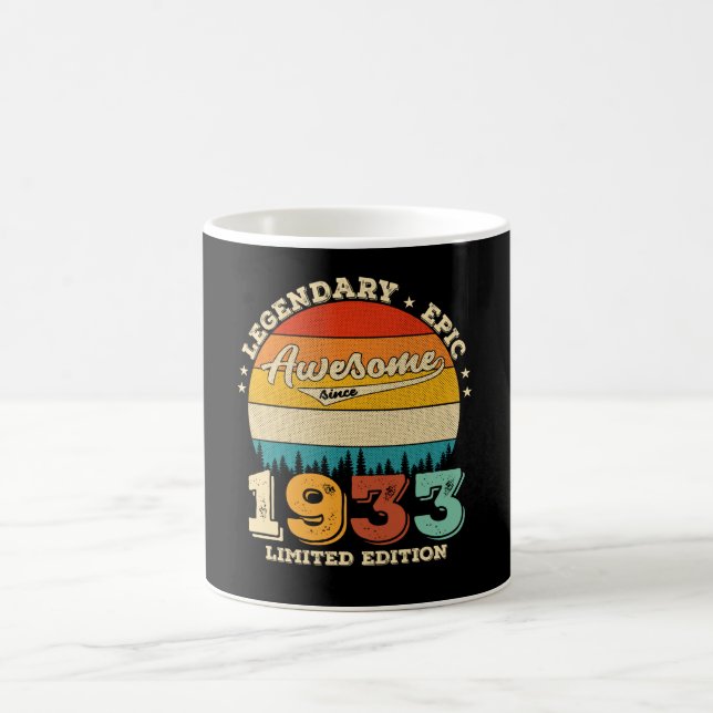 92-årig födelsedagskalkyl 1933 Fantastisk 92d föde Kaffemugg (Center)