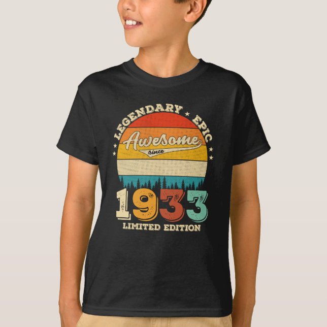 92-årig födelsedagskalkyl 1933 Fantastisk 92d föde T Shirt (Framsida)
