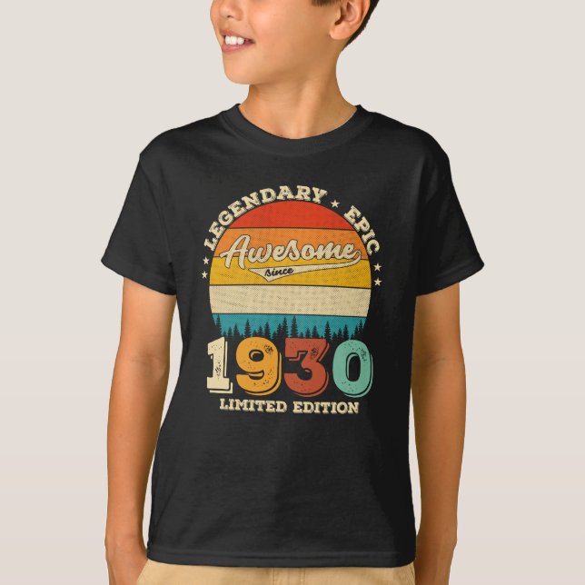 92-åriga Fantastisk sedan 1930 92:a födelsedagspre T Shirt (Framsida)