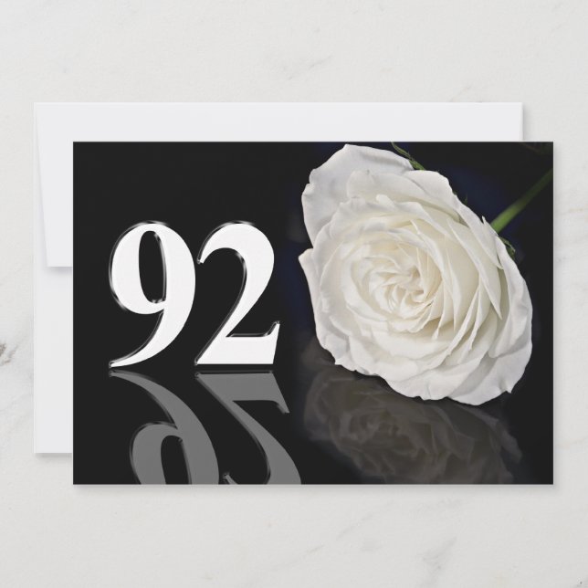 92-åriga födelsedagsfest inbjudan (Framsida)