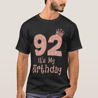92 Min födelsedag 92 år gammal Lycklig 92 år T Shirt
