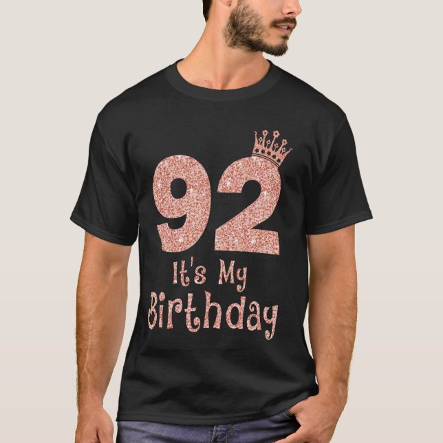 92 Min födelsedag 92 år gammal Lycklig 92 år T Shirt (Framsida)