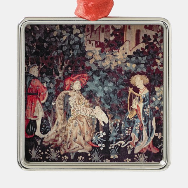 930 konserten, Tapestry från arrasen, 1420 Julgransprydnad Metall (Framsidan)