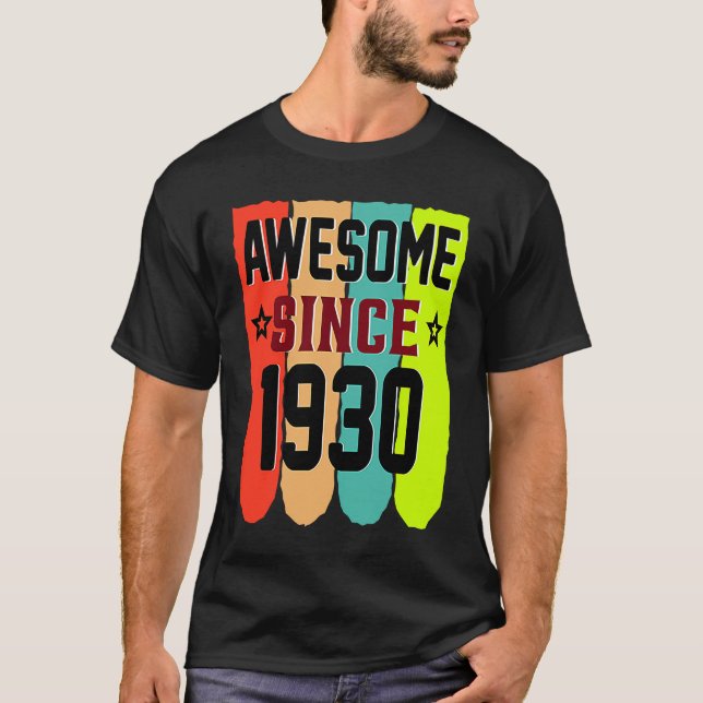 93 Ålderdom 1930 93:a födelsedagen 1930 T Shirt (Framsida)