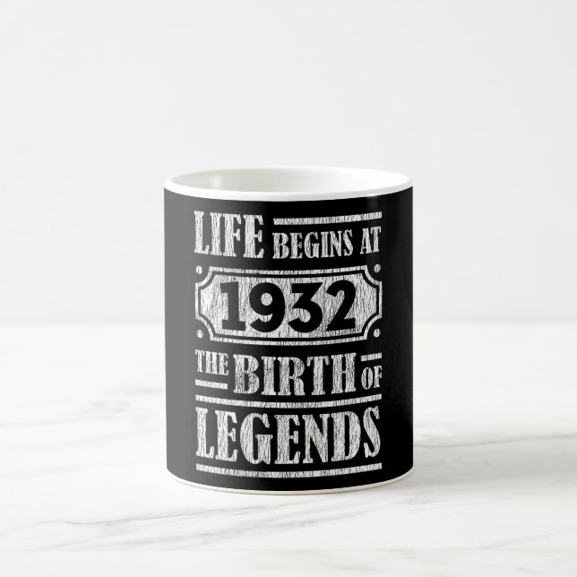 93 år gammal 1932 90:e födelsedag för Legend Kaffemugg (Center)