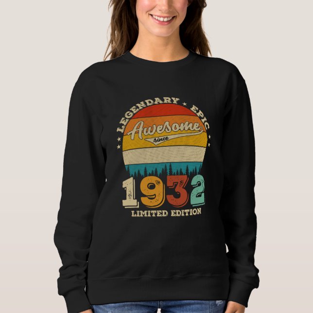 93 år gammal 1932 Fantastisk sedan 93:e födelsedag T Shirt (Framsida)