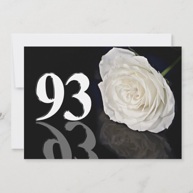 93-åriga födelsedagsfest inbjudan (Framsida)