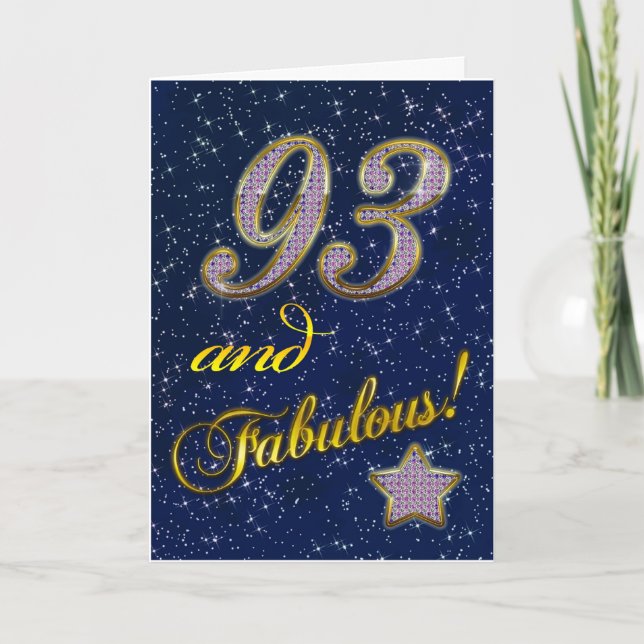 93-årsdag för någon Fabulous Kort (Framsida)