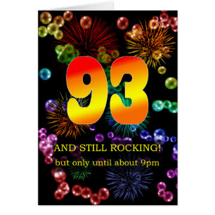 93:e födelsedag fortfarande i raketläge hälsningskort
