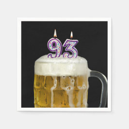 93:e födelsedag svart pappersservett