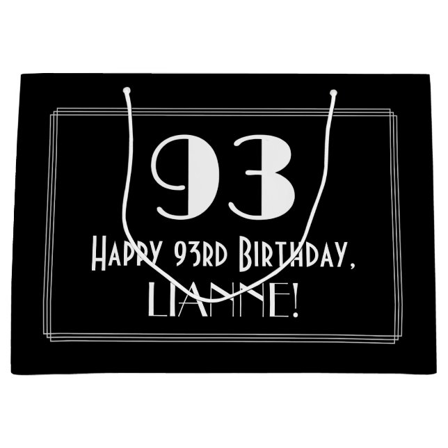 93:e födelsedagen: Art Deco Inspired Stil "93", Na (Framsidan)