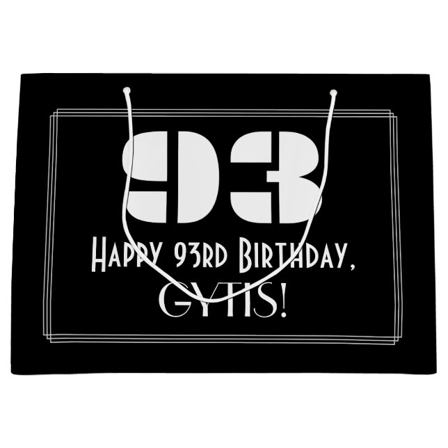 93:e födelsedagen ~ Art Deco Inspired Titta "93" + (Framsidan)