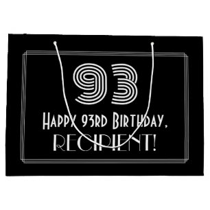 93:e födelsedagen - Art Deco Inspired Titta "93" o