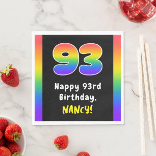 93:e födelsedagen: Rainbow Spectrum nr 93, Anpassa Pappersservett