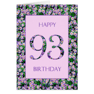 93:e födelsedagens Daisy Lila Hälsningskort