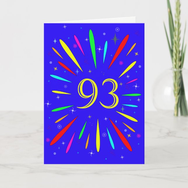 93:e födelsedagsexplosionskort kort (Framsida)