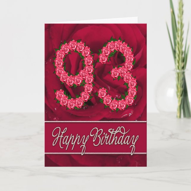 93:e födelsedagskort med ro och löv kort (Framsida)