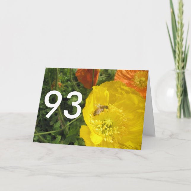93:e födelsedagsljussblommor kort (Framsida)