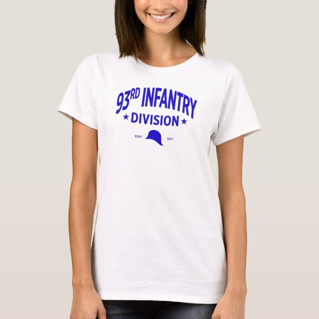 93:e infanteridivisionen USA:s militära kvinnor T Shirt (Framsida)