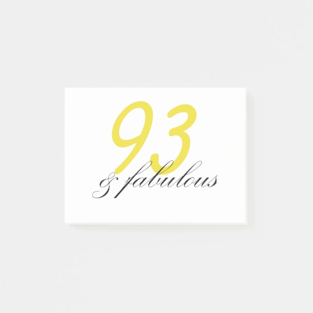 93 & Fabulous Post-it Block (Framsida)