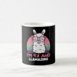 93rd Birthday Llamazing Llama 93 Year Old Birthday Kaffemugg<br><div class="desc">Retro Vintage Style Birthday Gift Design Perfect To Pair With Shorts,  Leggings Or Jeans For A Casual Yet Trendy Look. Humorous Funny Humor Birthday Gift Outfit For Family Member,  Loved One Or Yourself. Matches Loads Of Clothes. GET YOURS TODAY!</div>