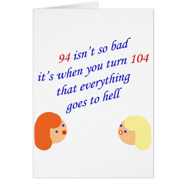 94 är inte så dåligan hälsningskort (Framsidan)