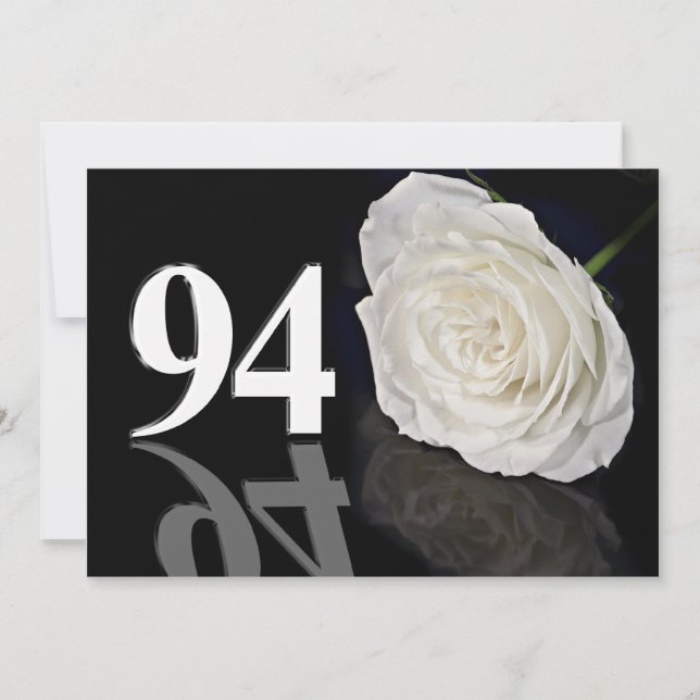 94-åriga födelsedagsfest inbjudan (Framsida)