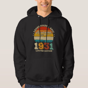 94:e året gammal Retro Fantastisk 94:e födelsedags Hoodie