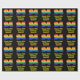 94:e födelsedag: Roligt, färgstark regnbåge inspir Presentpapper