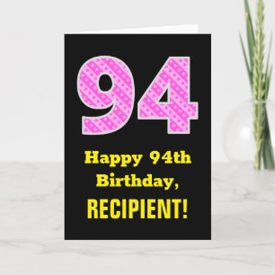 94:e födelsedag: Rosa Rand och örter "94" + Namn Kort