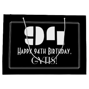 94:e födelsedagen ~ Art Deco Inspired Titta "94" +