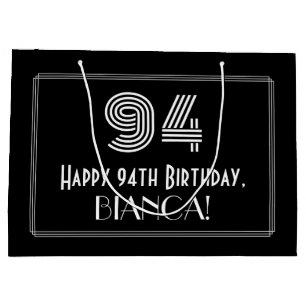 94:e födelsedagen - Art Deco Inspired Titta "94" o