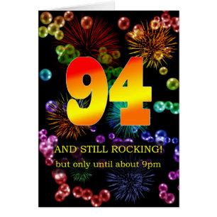 94:e födelsedagen fortfarande i raketläge hälsningskort