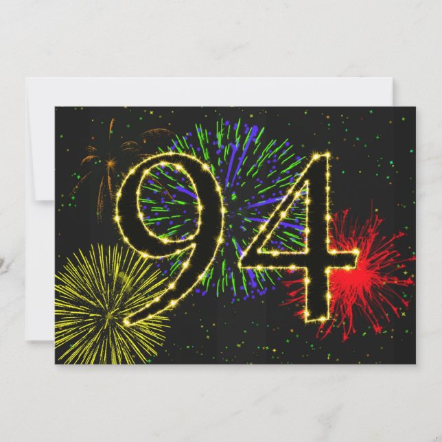 94:e födelsedagsfestens inbjudan (Framsida)