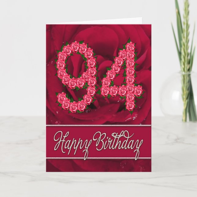 94:e födelsedagskort med ro och löv kort (Framsida)