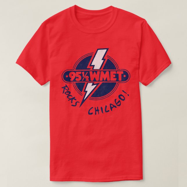 9512 WMET Radio Station T Shirt (Design framsida)