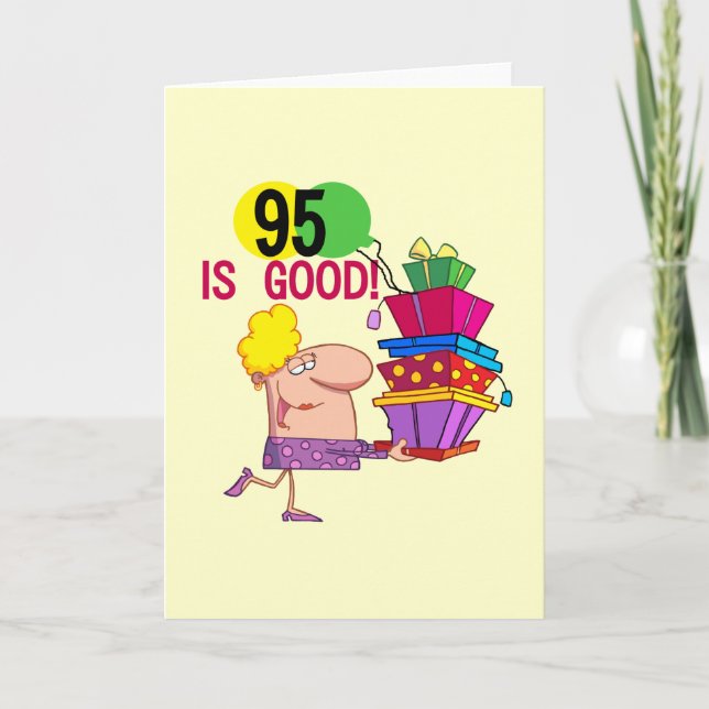 95 är Bra Birthday Tshirts och Gifts Kort (Framsida)