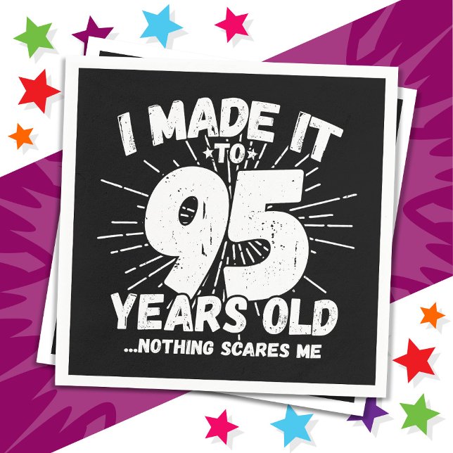 95 år gammalt sarkastiskt minne funny 95:e födelse pappersservett (Skapare uppladdad)