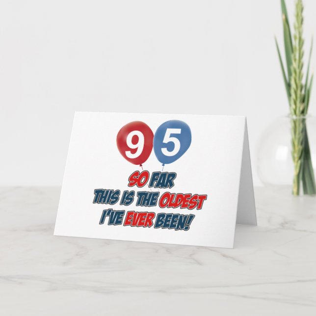 95-årig födelsedagspresent kort (Framsida)