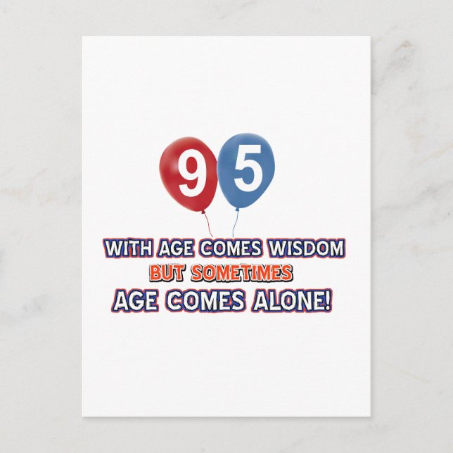 95-årig visdom-födelsedagskalender vykort (Framsida)