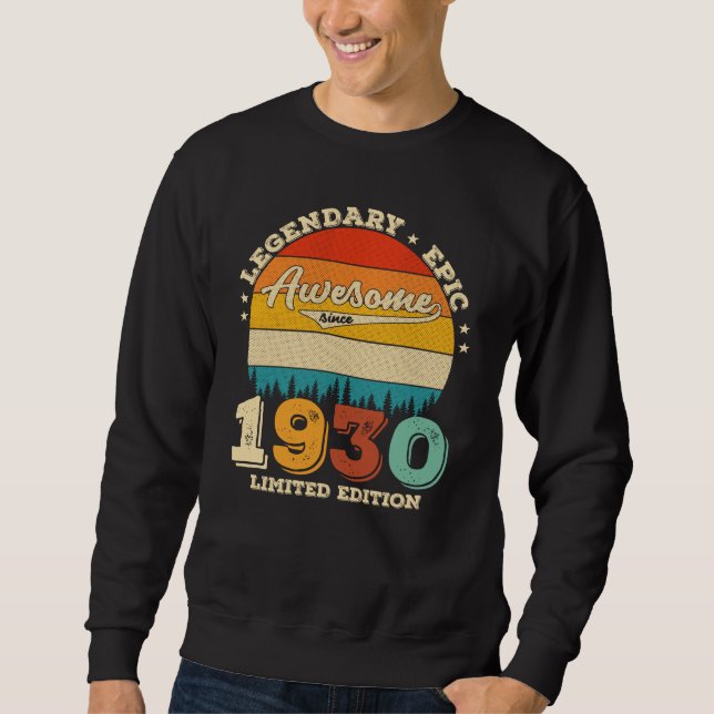 95-åriga dagars Retro Fantastisk 95-dagars gåva Lång Ärmad Tröja (Framsida)