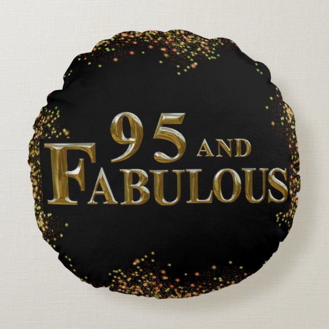 95-årsdag  rund kudde (Framsidan)