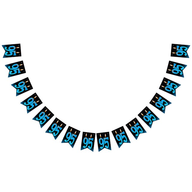 95-årsstearinljus med ögonbollar vimplar (Alla)